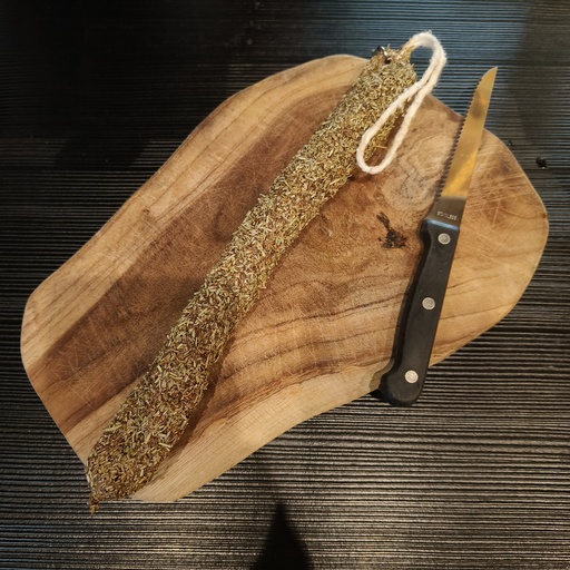 Saucisson enrobage romarin +-130g [3,30€/unité] Carton de 30 unités